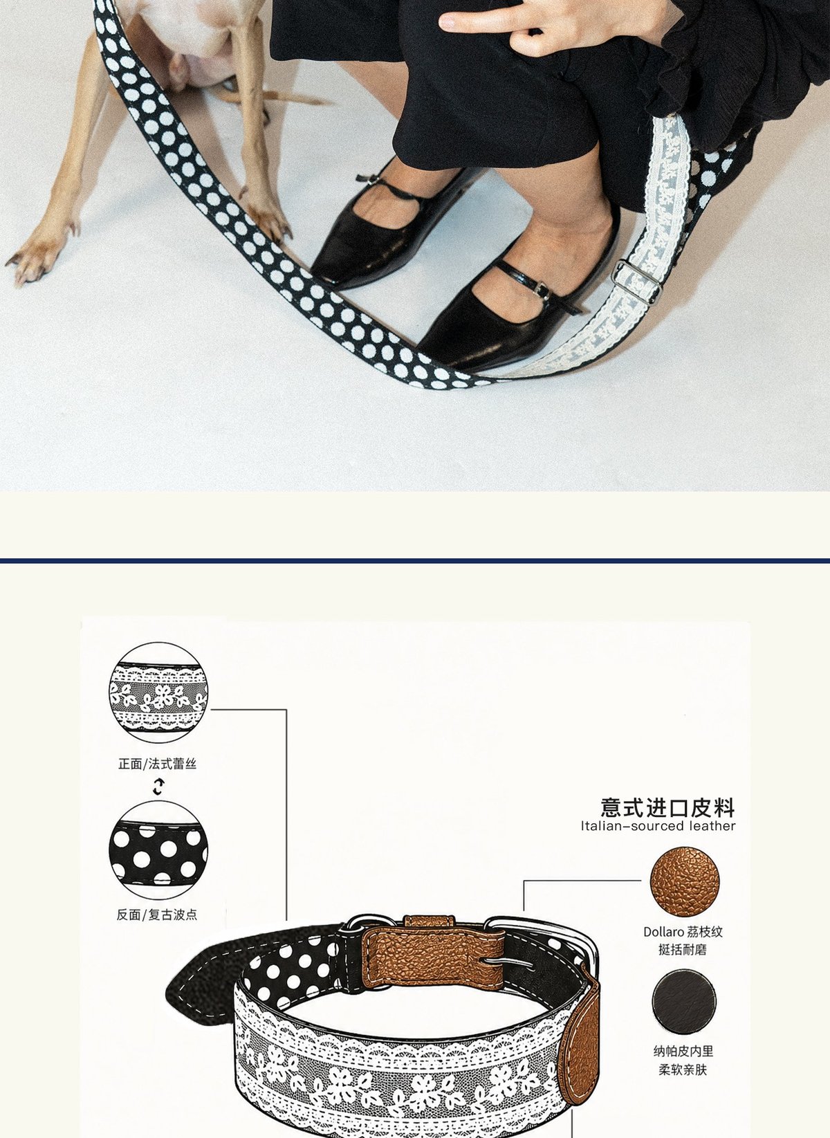 SnugHugs Lace Polka Collar 2