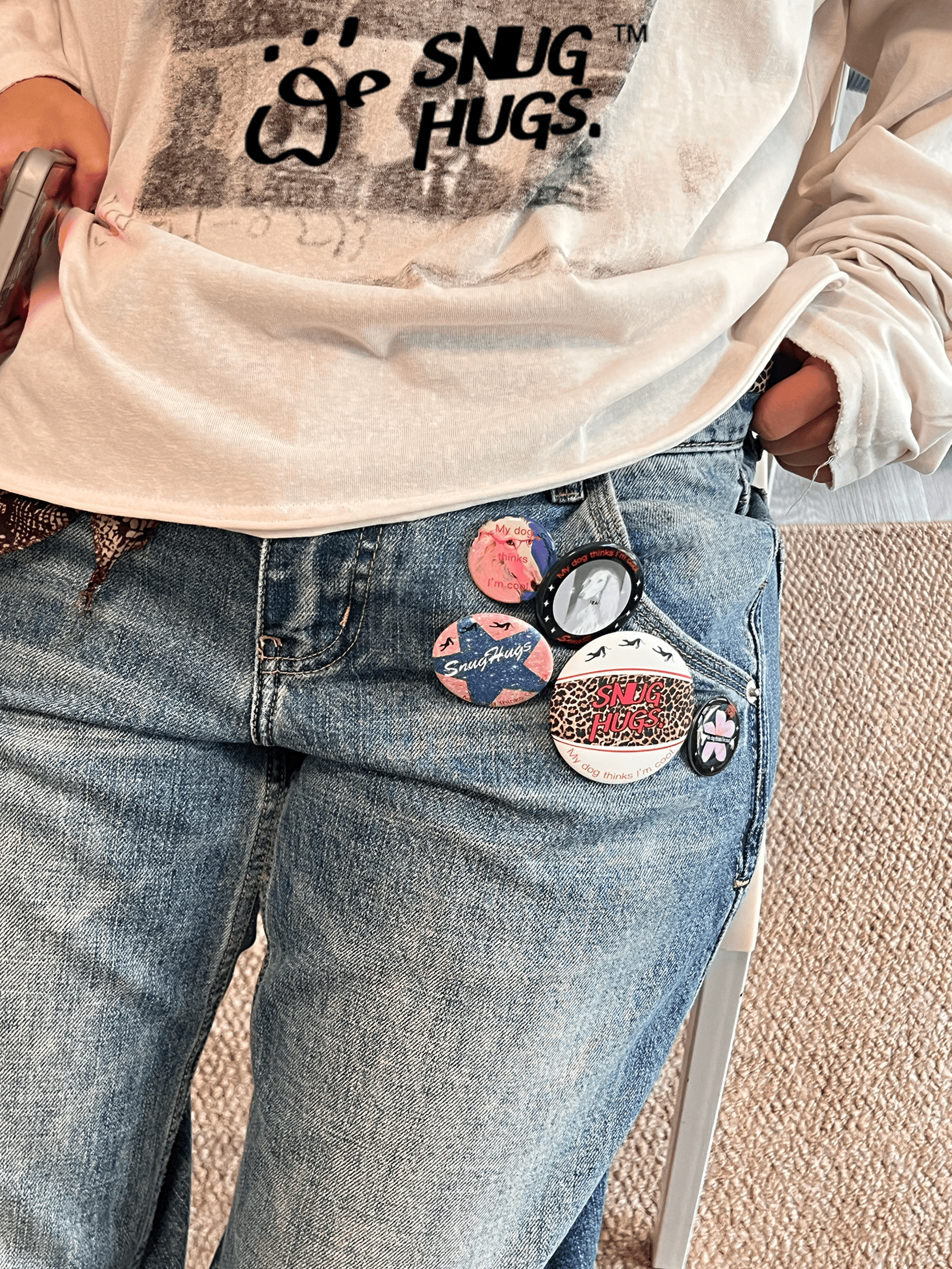SnugHugs Original Enamel Pin Set – “My Dog Thinks I’m Cool” Set 4