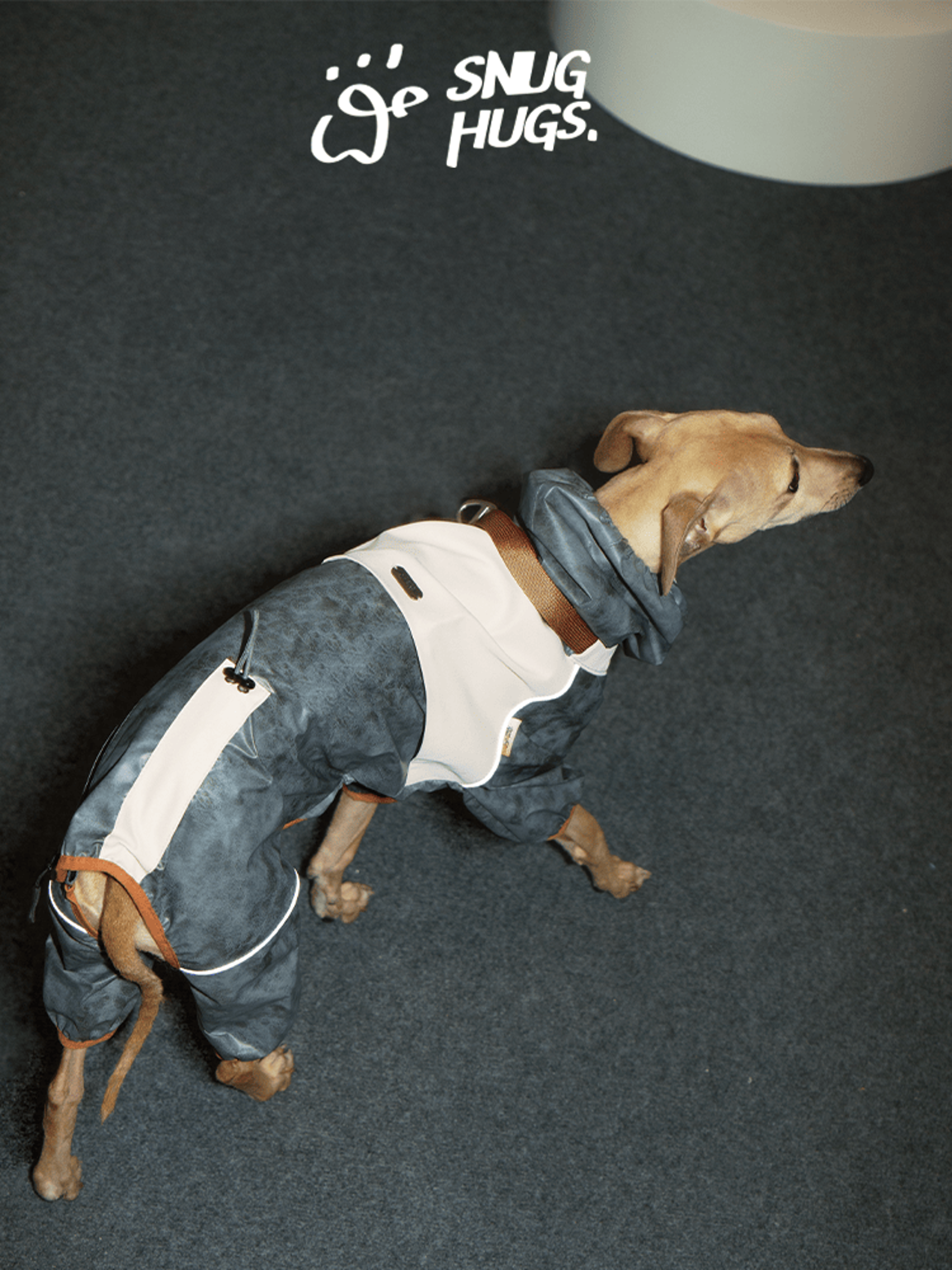 SnugHugs Full-Coverage Dog Rain Jacket & Windbreaker Midnight Ocean 4