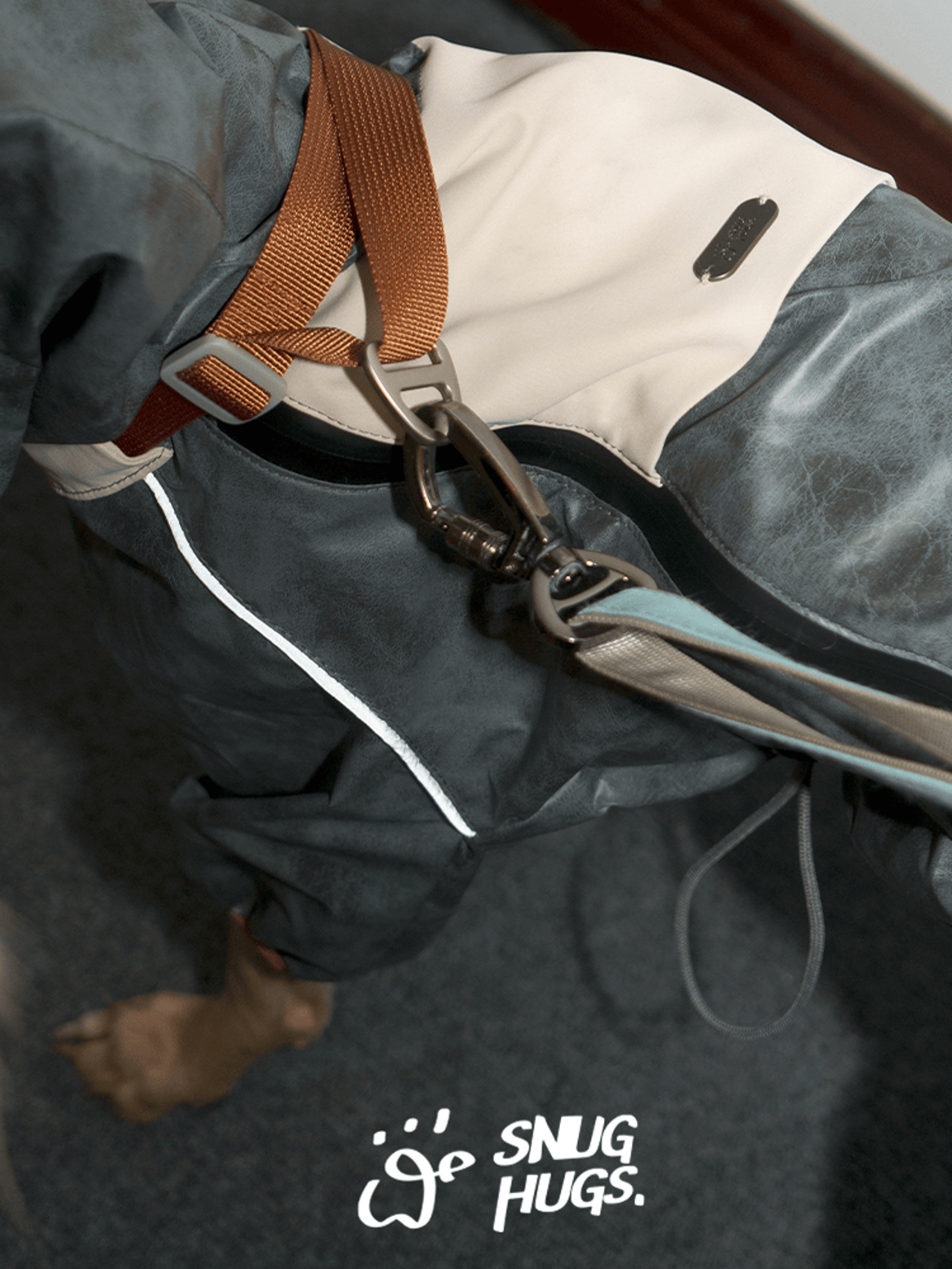 SnugHugs Full-Coverage Dog Rain Jacket & Windbreaker Midnight Ocean 3