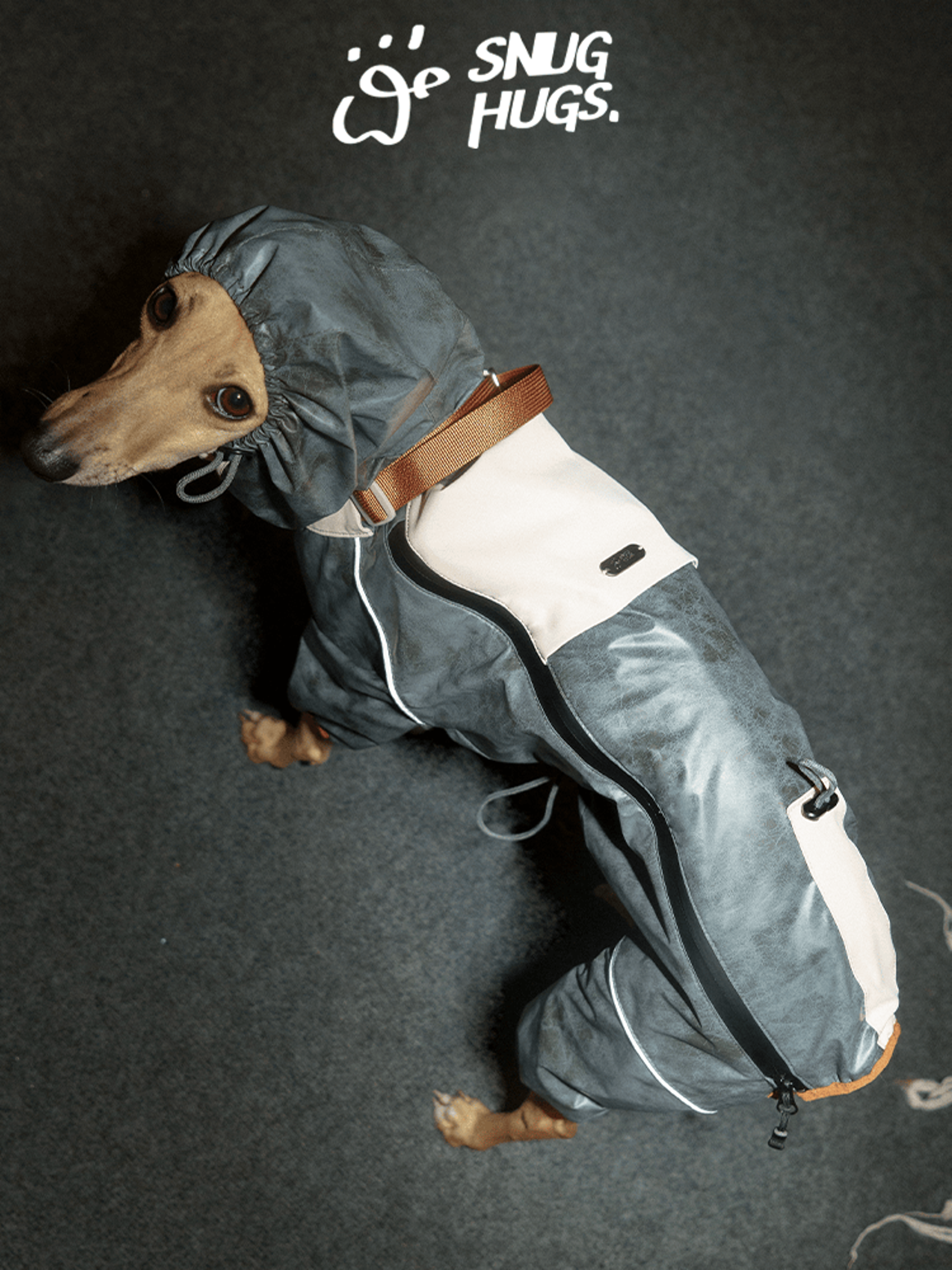 SnugHugs Full-Coverage Dog Rain Jacket & Windbreaker Midnight Ocean 5