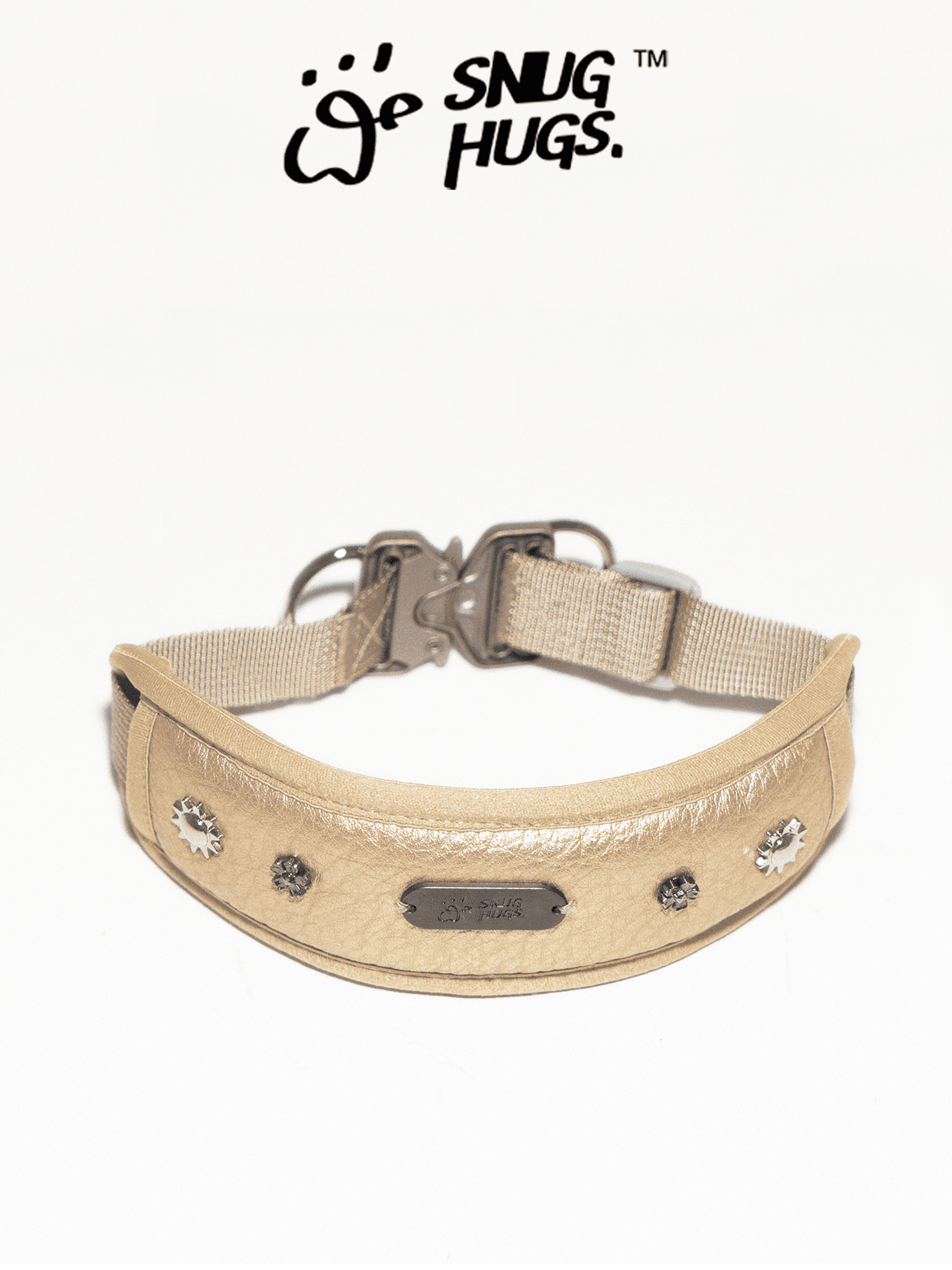 SnugHugs Wide Breathable Dog Collar – Candlelight Gold Candlelight Gold 4